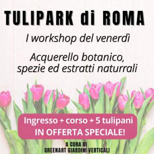 Workshop: pittura acquerello+ingresso +5 tulipani (10 aprile - 15:30-16:30)